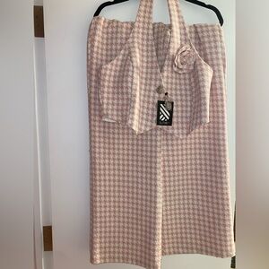 Pink Matching Pants & Vest Women